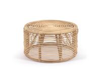 Table basse Kohana ronde en rotin finition naturelle Ø 66 cm