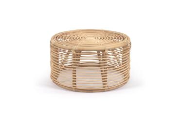 Table basse Kohana ronde en rotin finition naturelle Ø 66 cm