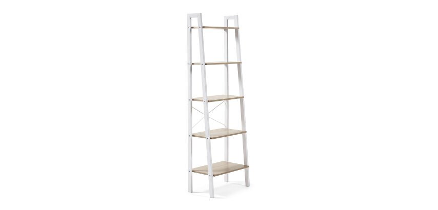Shelf Aarhus in white steel 56 x 172 cm