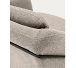 Butaca Brida beige y patas de acero con acabado negro