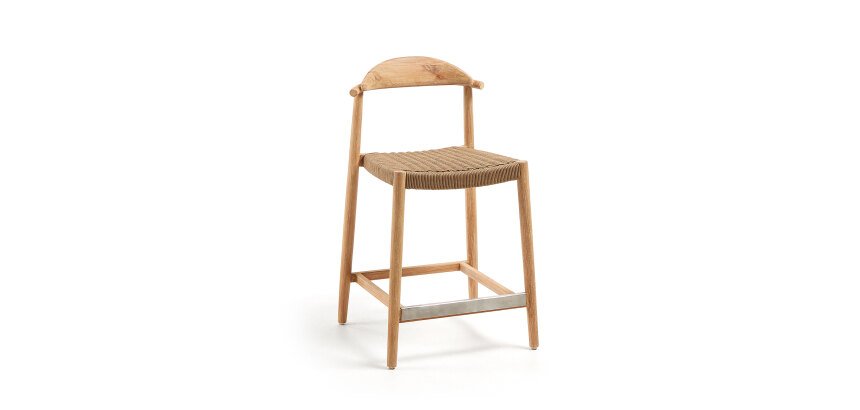 Tabouret Nina bois d'acacia massif hauteur 62 cm