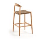 Tabouret Nina bois d'acacia massif hauteur 76 cm