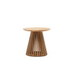 Table d'appoint Jeanette en teck massif Ø 50 cm
