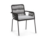 Chaise Samanta corde et pieds acier