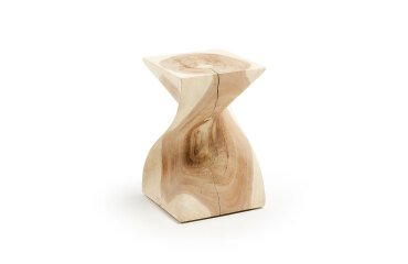 Hakon massief regenboomhouten bijzettafeltje, 30 x 30 cm