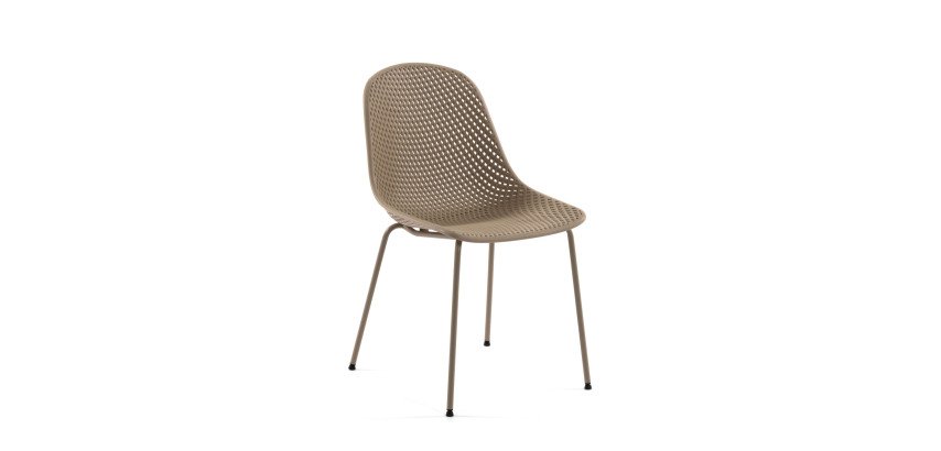 Chaise d'extérieur Quinby - plastique recyclable - pieds acier