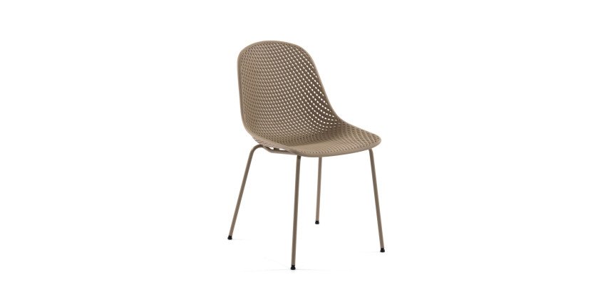 Chaise d'extérieur Quinby - plastique recyclable - pieds acier