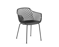 Chaise d'extérieur Quinn - plastique recyclable - pieds acier