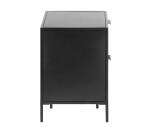 Table de chevet Shantay en acier finition noire 40 x 50 cm