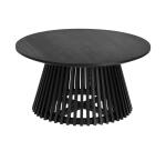 Table basse Jeanette en bois de Mindy noir Ø 80 cm