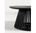 Table basse Jeanette en bois de Mindy noir Ø 80 cm