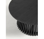 Table basse Jeanette en bois de Mindy noir Ø 80 cm