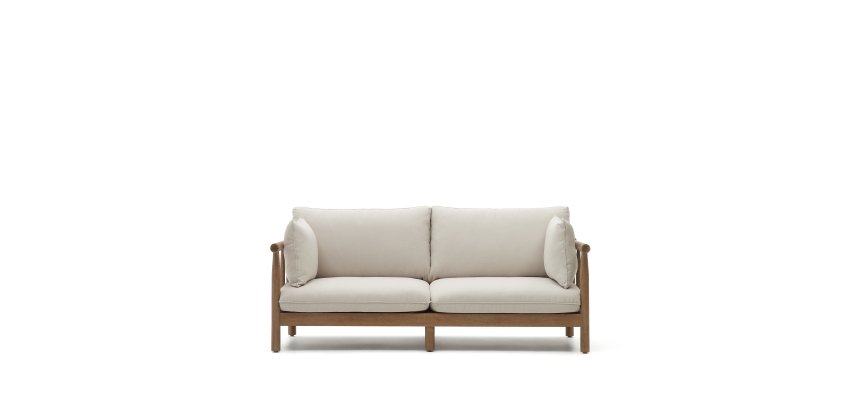 Canapé Sacova 2 places en bois d'eucalyptus massif 195 cm