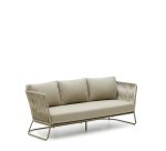 Canapé 3 places d'extérieur Saconca en corde et acier galvanisé vert 189 cm