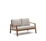 Ensemble d'extérieur Frares de canapé 2 places, 2 fauteuils et table basse en bois d'acacia massif