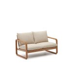 Canapé Sacaleta 2 places en bois d'eucalyptus massif 142 cm