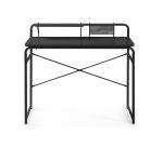 Escritorio Foreman melamina acabado negro patas de acero acabado negro 98 x 46 cm