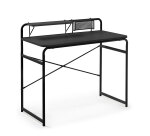 Escritorio Foreman melamina acabado negro patas de acero acabado negro 98 x 46 cm