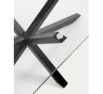 Table basse Argo 130 x 70 cm en verre et pieds noir