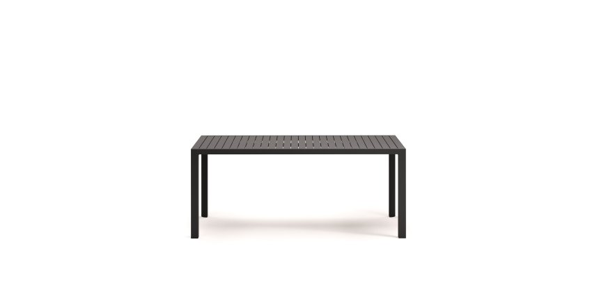 Table de jardin Culip en aluminium finition grise 180 x 90 cm