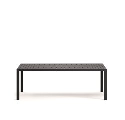 Mesa de exterior Culip de aluminio con acabado gris 220 x 100 cm