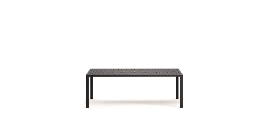 Mesa de exterior Culip de aluminio con acabado gris 220 x 100 cm