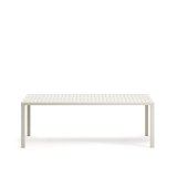 Table de jardin Culip en aluminium finition blanche 220 x 100 cm