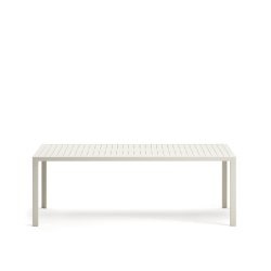 Table de jardin Culip en aluminium finition blanche 220 x 100 cm