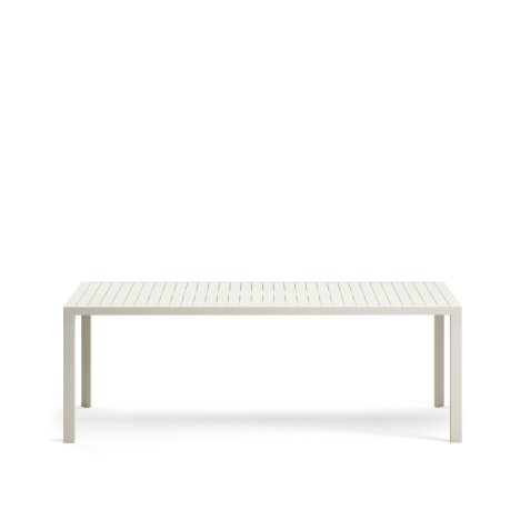 Table de jardin Culip en aluminium finition blanche 220 x 100 cm