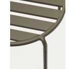 Mesa auxiliar de exterior Joncols de aluminio con acabado pintado verde Ø 60 cm