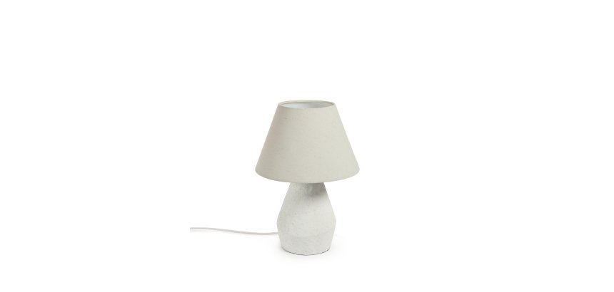Lampe de table Noara de magnésium finition blanche