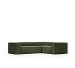 Canapé d’angle Blok 3 places vert 290 x 230 cm