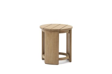 DE_Table auxiliaire Xoriguer en bois d’eucalyptus Ø63,5 cm FSC 100 %