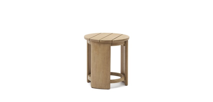 Xoriguer side table made in solid eucalyptus wood Ø63.5 cm