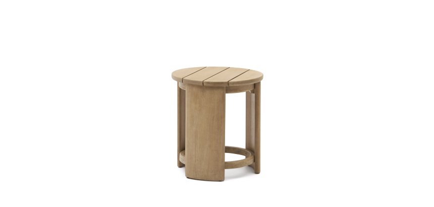 Table auxiliaire Xoriguer en bois d’eucalyptus Ø 63,5 cm