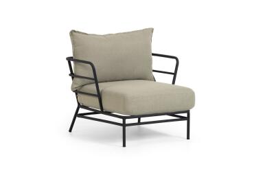 Fauteuil Mareluz en acier noir