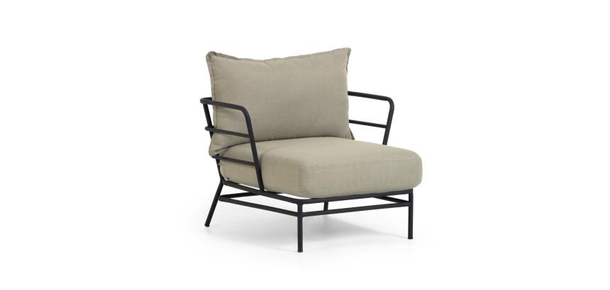 Fauteuil Mareluz en acier noir