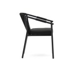 Chaise d'extérieur Xelida - corde et aluminium noire