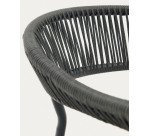 Chaise de jardin Futadera en corde synthétique grise et acier peint gris