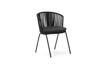 Outdoor chair Saconca - rope and steel
