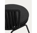 Chaise d'extérieur Saconca en corde et acier finition peinture noire