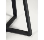 Mesa redonda Tella terrazo negro y patas de acero Ø 70 cm