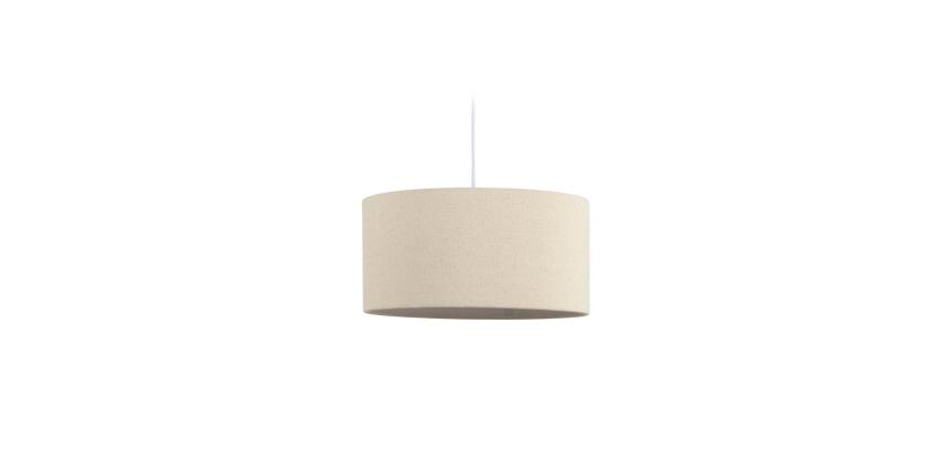 Abat-jour suspension petit Nazli en lin finition beige Ø 40 cm