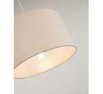 Abat-jour suspension petit Nazli en lin finition beige Ø 40 cm