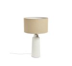 Lampe de table Mijal en céramique finition blanche