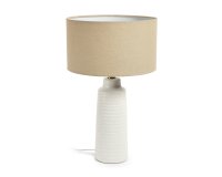 Mijal ceramic table lamp with a white finish