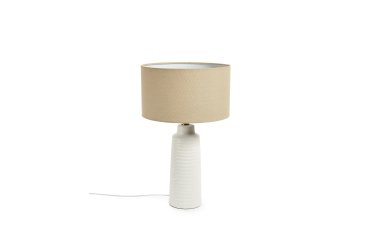 Lampe de table Mijal en céramique finition blanche