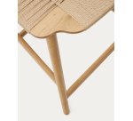 Tabouret Enit en corde papier beige et bois de chêne finition naturelle 65 cm