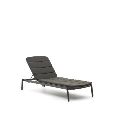 Transat d’extérieur Marcona en aluminium noir