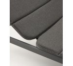 Tumbona de exterior Marcona de aluminio con acabado pintado negro